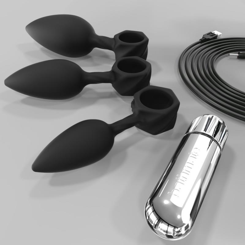 Lot de 4 plugs d'entraînement anaux avec vibrations