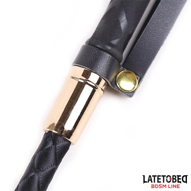 LATETOBED BDSM LINE Crop Classique Métal Doré 55 cm