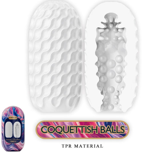 PRETTY LOVE - Coquettish balls masturbateur homme en silicone blanc