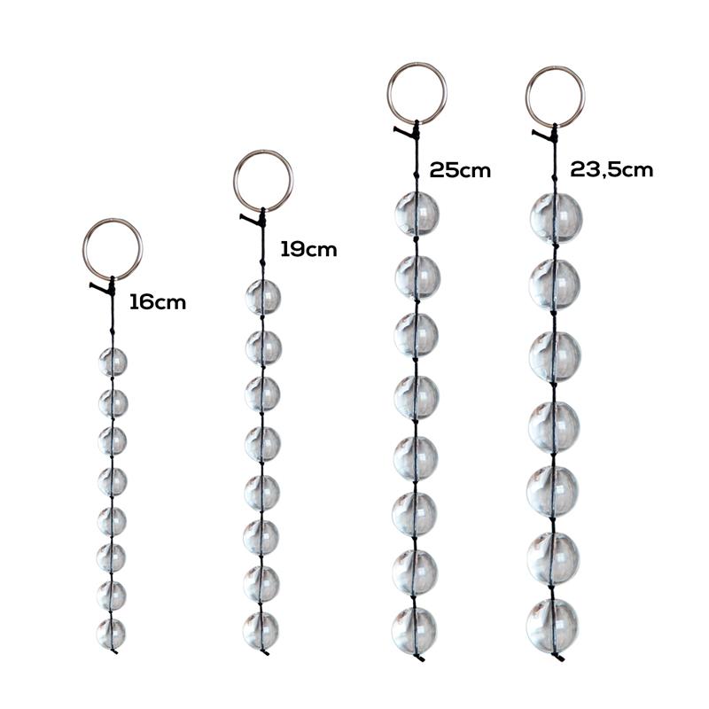 Perles anales en verre LATETOBED BDSM LINE, 4 tailles