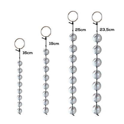 Perles anales en verre LATETOBED BDSM LINE, 4 tailles