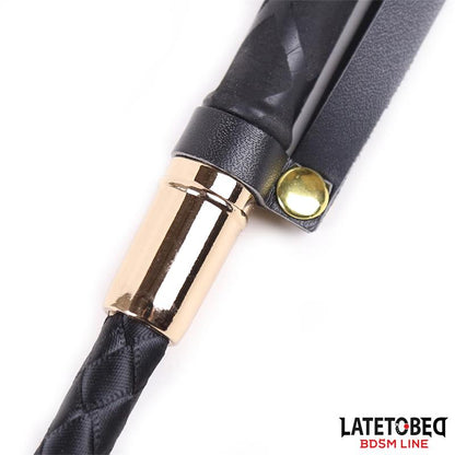 LATETOBED BDSM LINE Crop Classique Métal Doré 55 cm