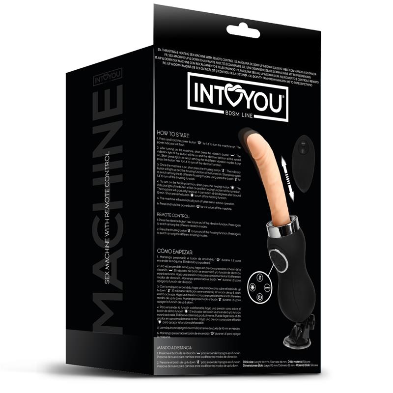 INTOYOU sex machine vibration, poussée et chaleur télécommande usb