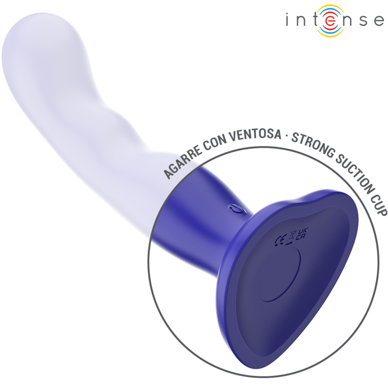 INTENSE - Shorty vibrateur avec ventouse télécommande bleue