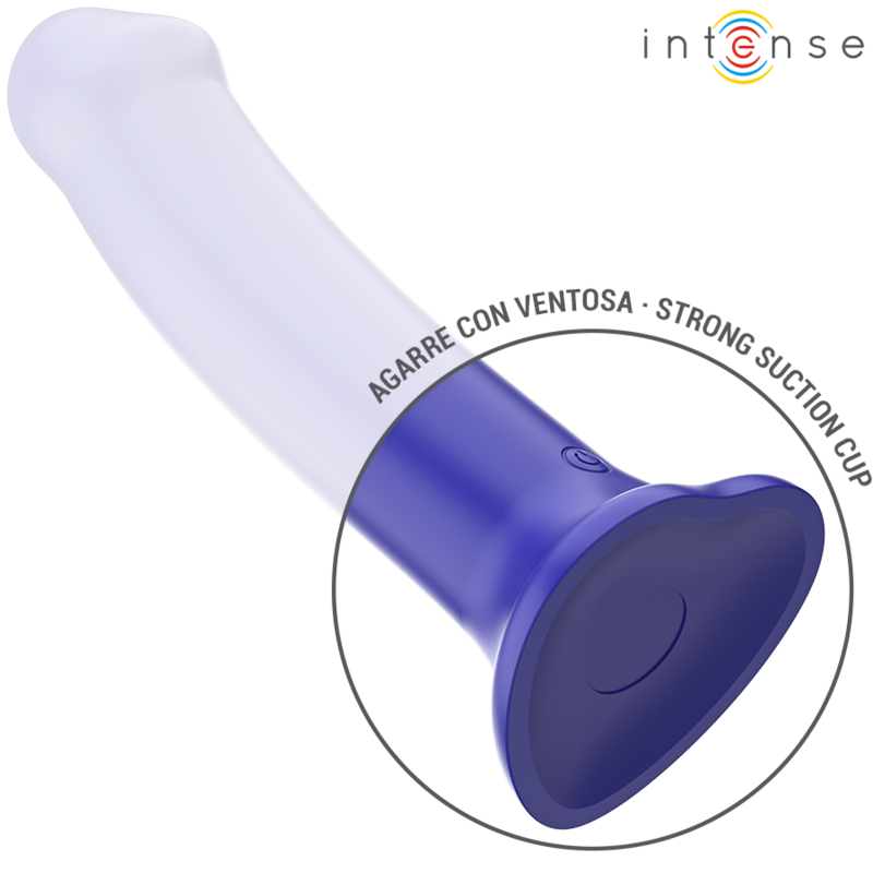INTENSE - Victoria vibrateur avec ventouse 10 vibrations bleu foncé télécommande