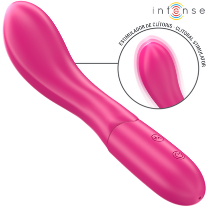 INTENSE - Lisette vibrateur 19 cm souple 10 vibrations rose