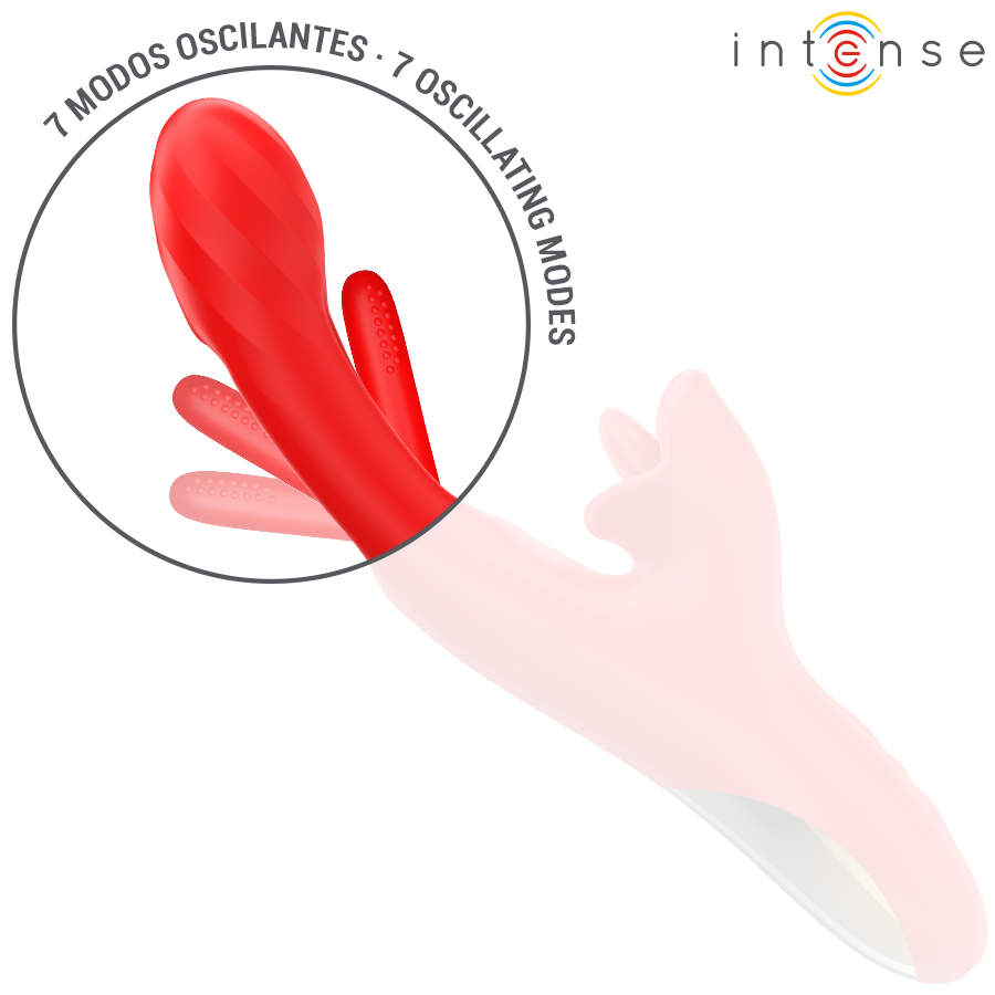INTENSE - Vibrateur multifonction stimulation clitoris 24,8 cm rouge