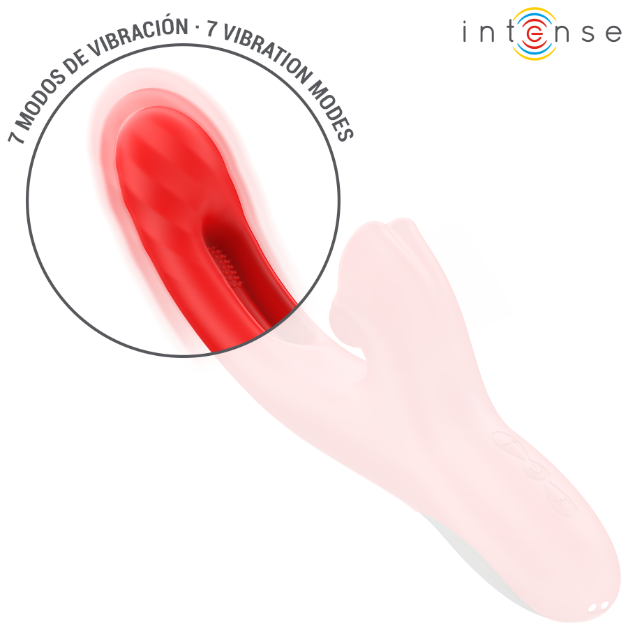 INTENSE - Vibrateur multifonction stimulation clitoris 24,8 cm rouge