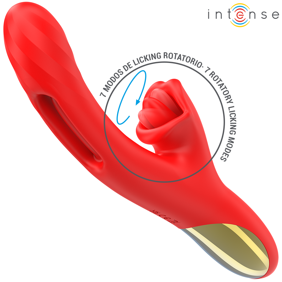 INTENSE - Vibrateur multifonction stimulation clitoris 24,8 cm rouge