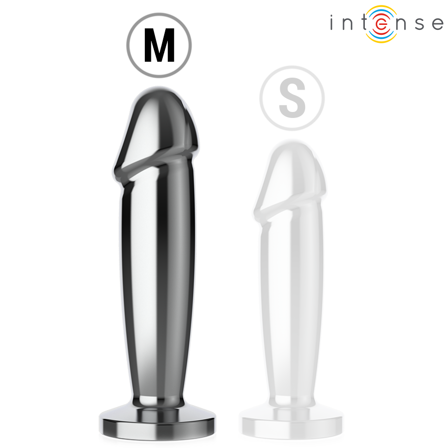INTENSE - Plug anal 10 vibrations gode métallique avec télécommande m
