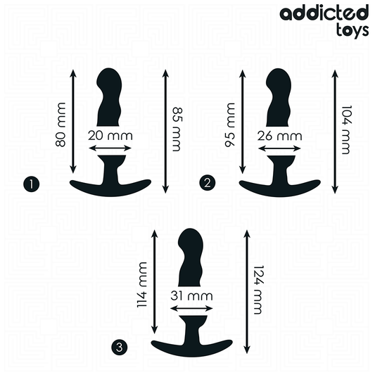 ADDICTED TOYS - Lot de 3 plug anal