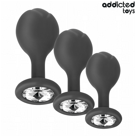 ADDICTED TOYS - Lot de 3 plug anal avec bijou