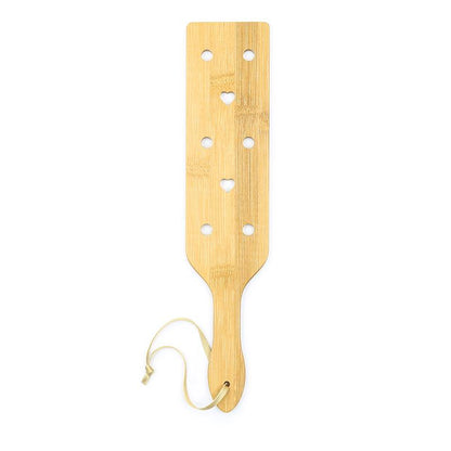 Paddle en bambou avec cœurs - 33cm