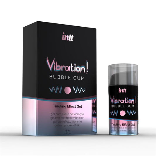 INTT VIBROMASSEUR LIQUIDE ARÔME FRAISE BUBBLE GUM 15 ML