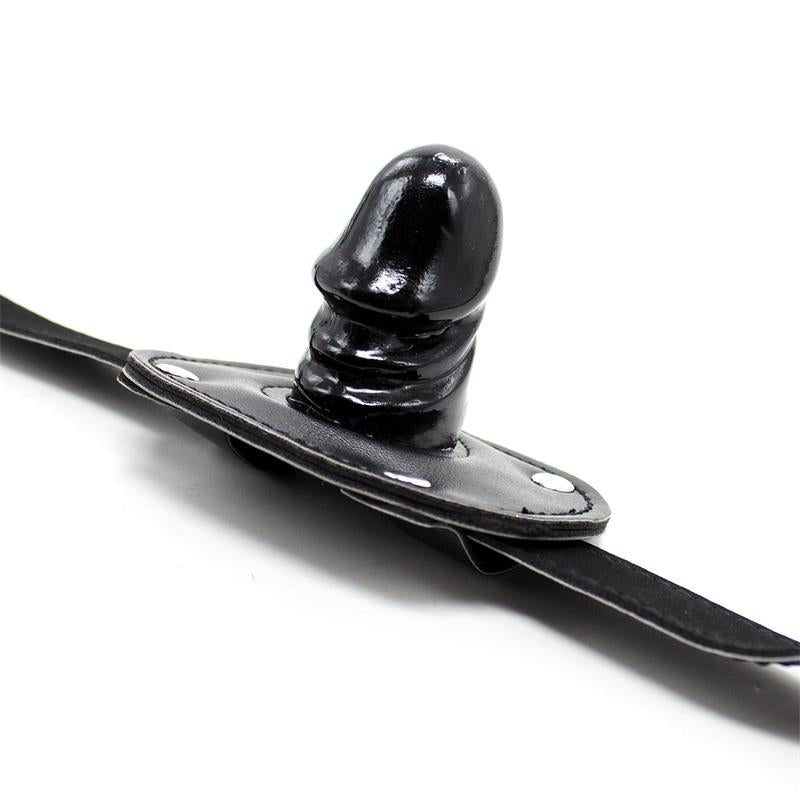 FETISH ADDICT bâillon avec cadenas forme pénis 5 cm petit noir