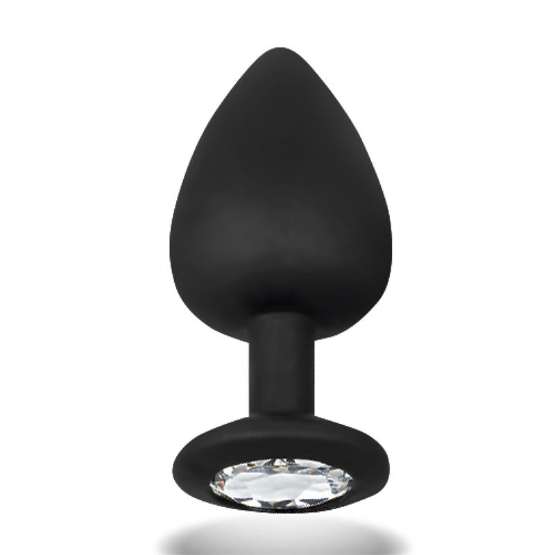 Plug anal avec un bijou scintillant - Taille M