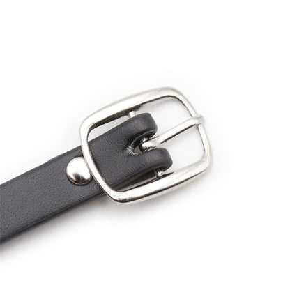 Collier ajustable noir avec anneau et cloche - Taille unique