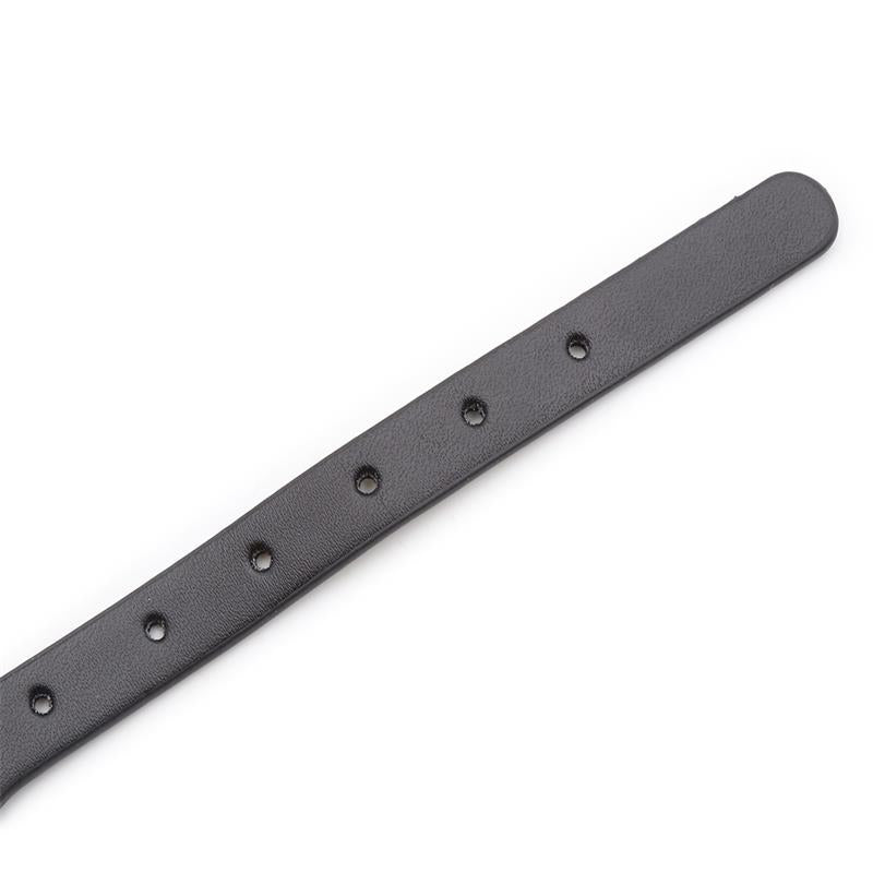 Collier ajustable noir avec anneau et cloche - Taille unique