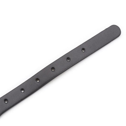 Collier ajustable noir avec anneau et cloche - Taille unique