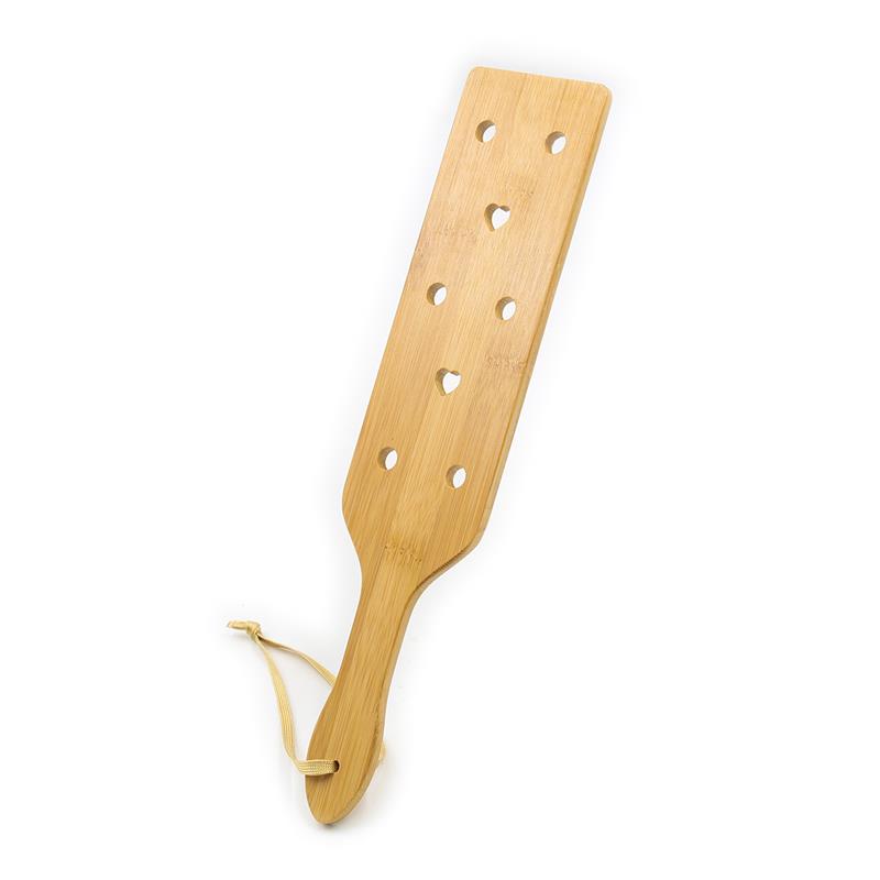 Paddle en bambou avec cœurs - 33cm