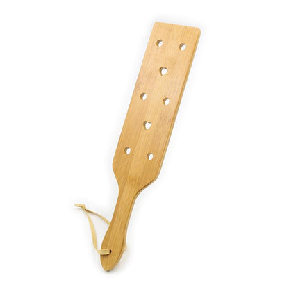 Paddle en bambou avec cœurs - 33cm
