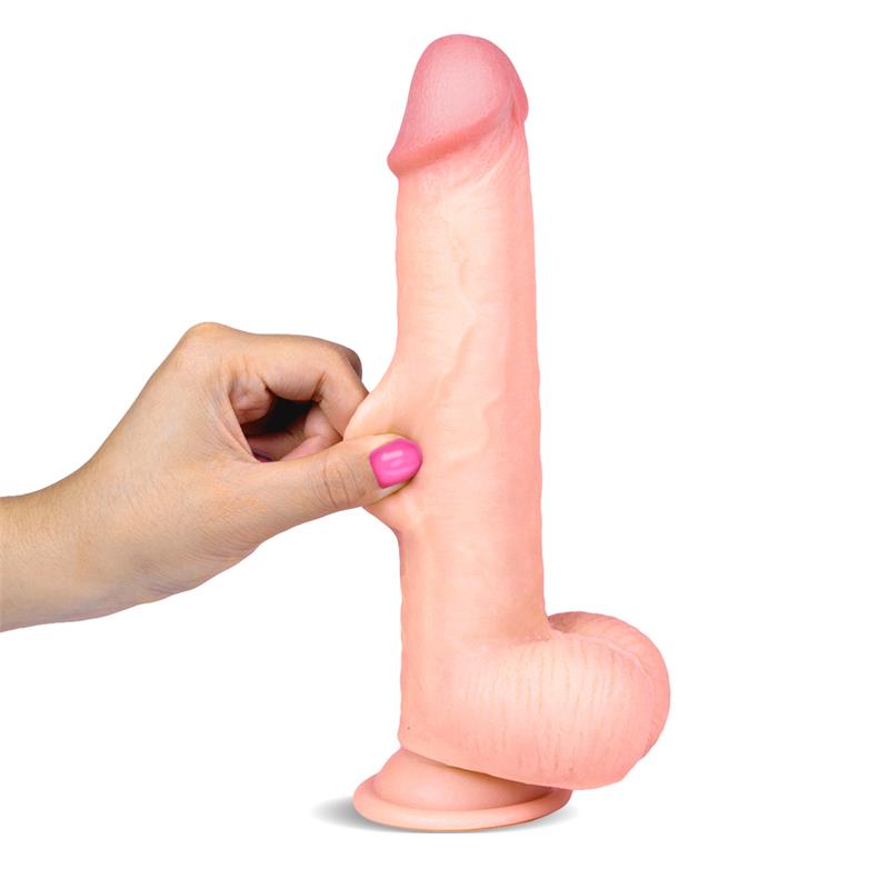 LIKETRUE SLIDY dildo réaliste double couche rétractable et ajustable 9"