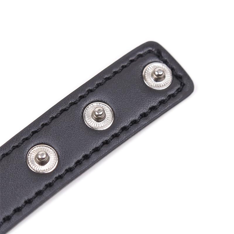 Collier ajustable créole coeur noir - 41,5cm